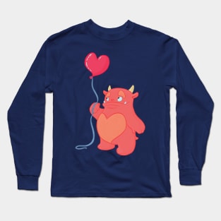 Orange Heart Balloon Monster Long Sleeve T-Shirt